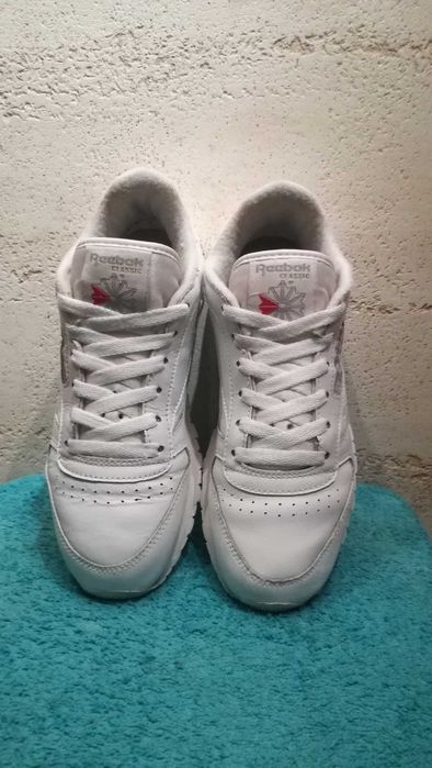 Sneakersy REEBOK CLASSIC LEATHER r.36 skóra białe stan bardzo dobry