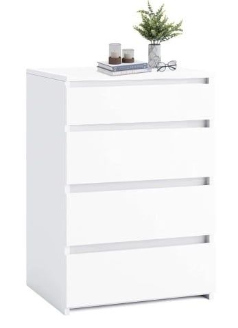 Komoda biała, 4 szuflady, nowa