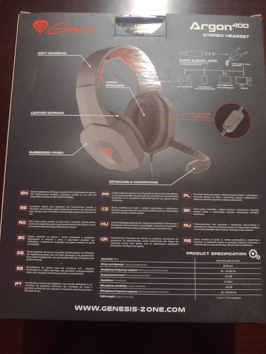 Słuchawki z mikrofonem Genesis Argon 400