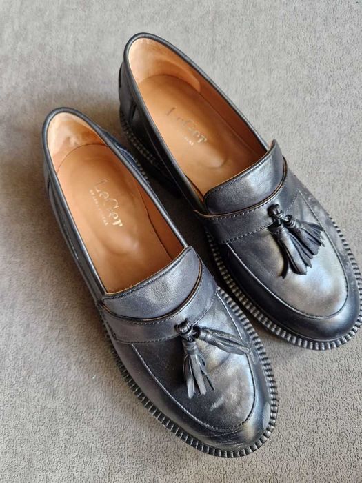 Czarne mokasyny damskie loafersy