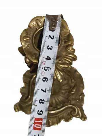 Świecznik mosiężny klasyczny | Styl pałacowy | 19,5 cm