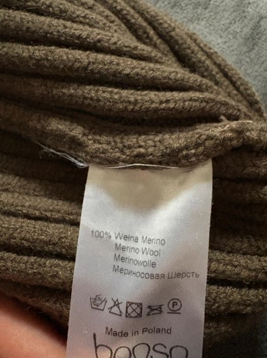 Czapka i komin bizon Booso wełna merino