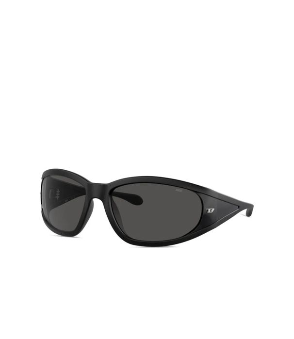 Diesel 0dl3002 logo-plaque wraparound sunglasses
