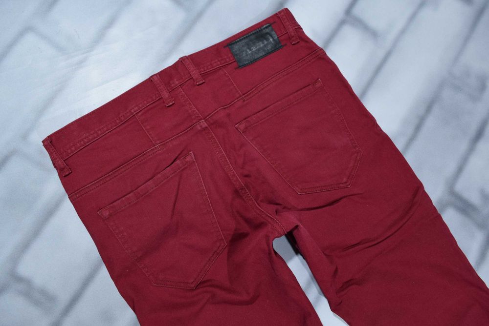 Adidas Neo Slim bordowe jeansy stretch 34/36 p 88-92