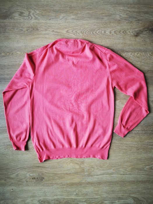 Sweter męski bawełniany dekolt w serek reserved rozmiar L