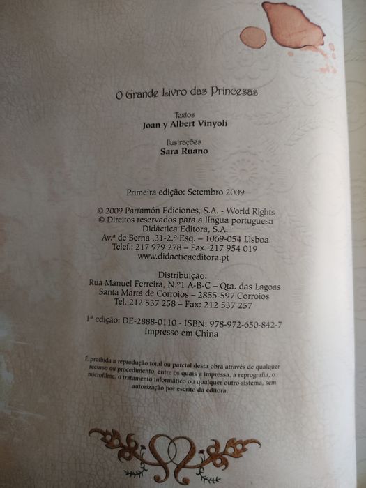 Livro  infantil  O  Grande Livro das Princesas