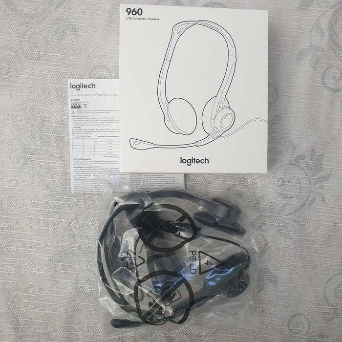 Гарнітура, навушники Logitech Headset USB 960 (981-000100) Black