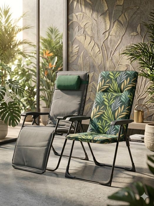 Fotel ogrodowy składany Gardenic Toskania rozkładany, REGULACJA OPARCIA