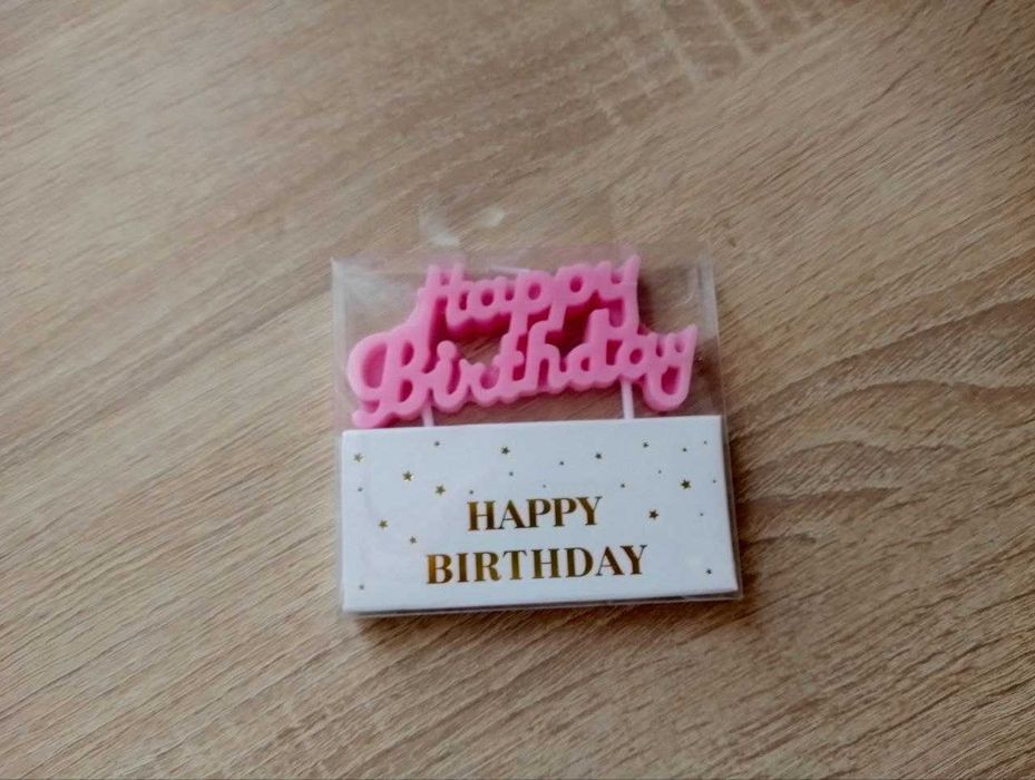 Набор декоративных свечей happy birthday 1 набор