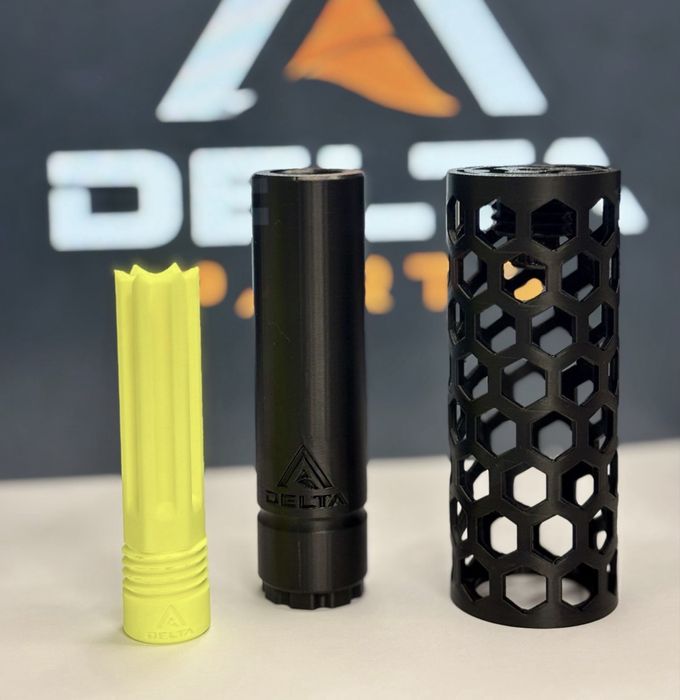 Δ-MS01 — Kit com slienciador, flash hider e capa exterior 3 configurações de uso