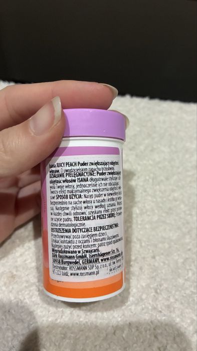 Isana juicy peach puder zwiekszajacy objetosc wlosow
