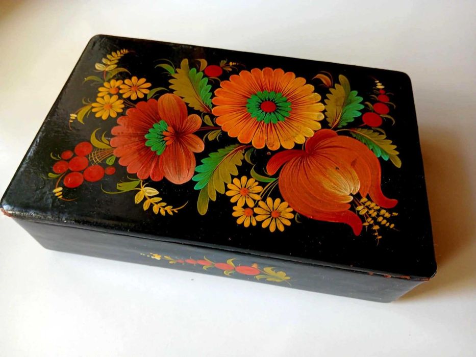 Szkatułka 23x15x6 cm - Ręczna Robota Retro Cepelia