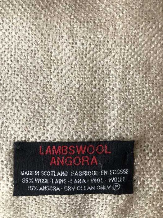 Lambswool Angora szkocki szal duży z frędzlami 188x72