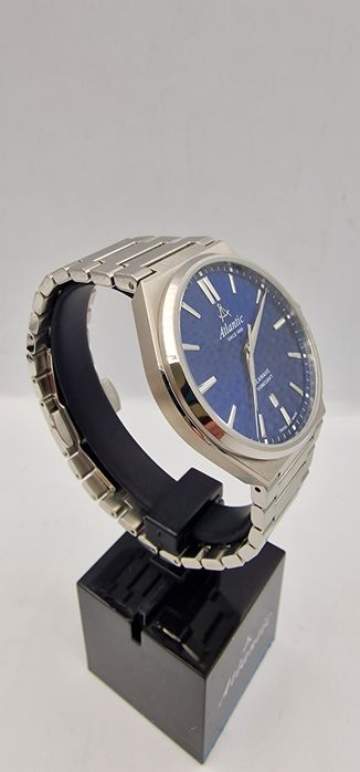 Atlantic Seawave Navy Blue  - szafir - Swiss Made - 40 mm