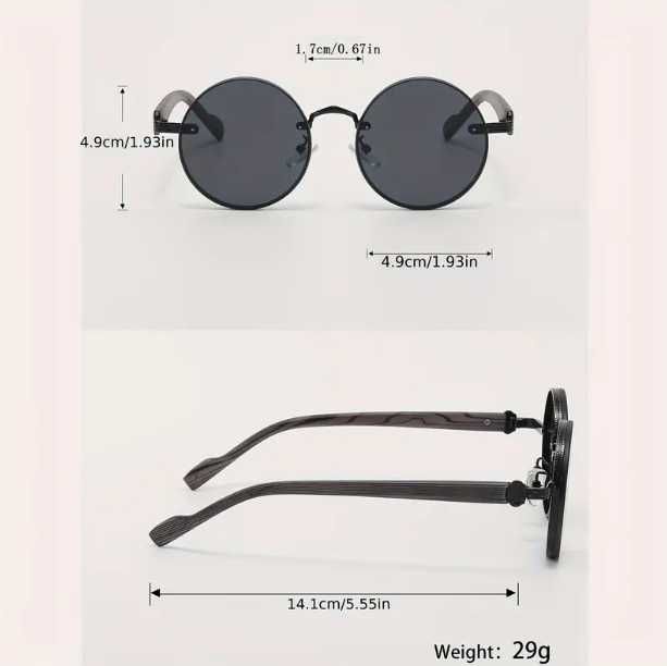 Солнцезащитные круглые очки в стиле ретро с деревянными дужками