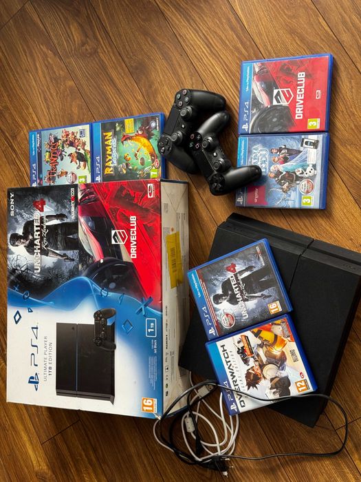 PlayStation 4 1TB, dwa pady, 6 Gier PS4