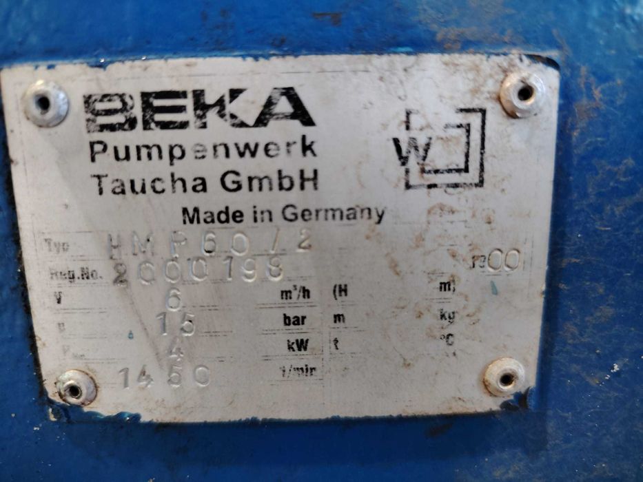 Grupo Hidráulico Industrial Completo – Bomba BEKA HMP 60/2 + Motor 4kW