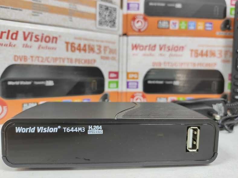 ‼️НОВА‼️Приставка Т2 ресивер тюнер World Vision T624M3 гарантія 12 міс