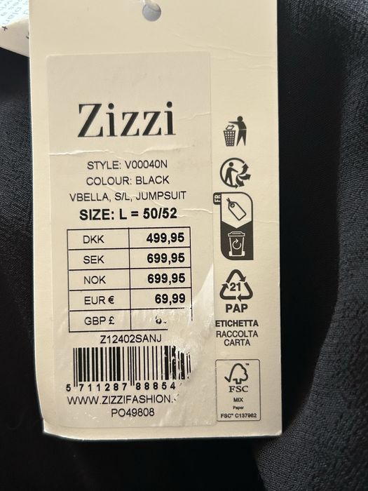 Zizzi kombinezon czarny 50/52