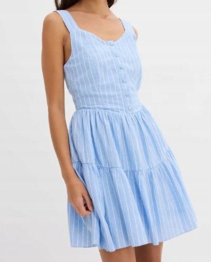 B.P.C sukienka mini bawełniana z domieszką lnu ^38