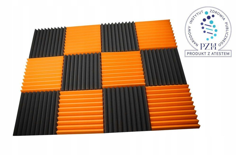 Panele DEKORACYJNE Akustyczne Maty Pianki Akustyczne 50x50 3m2 Klin