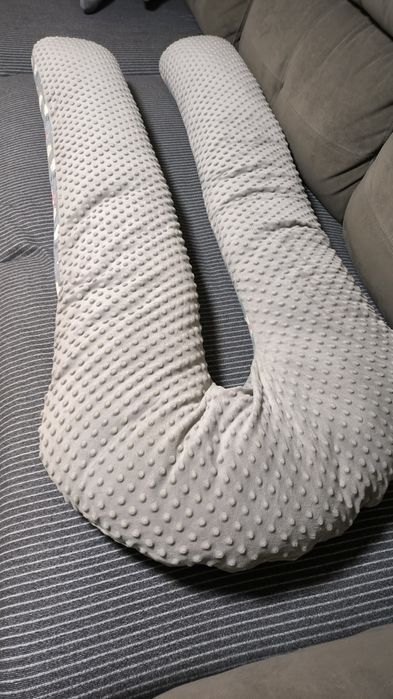 Подушка для вагітних, беременных котонова/плюшева, зі змінним чохлом