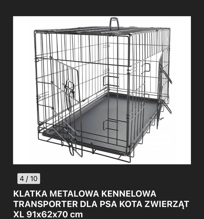 Transporter , klatka metalowa dla psa duża