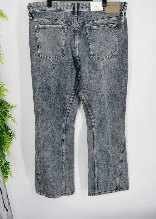 Jeansy marmurki C&A Flare W38 L34
