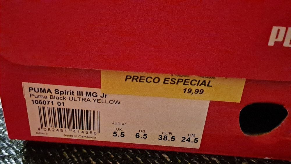 Chuteiras PUMA spirit III Mg jr