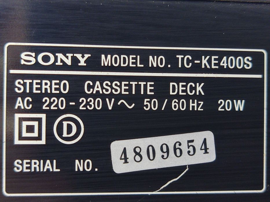SONY TC KE 400 S dolby Magnetofon po przeglądzie Kaseta DECK Ładny