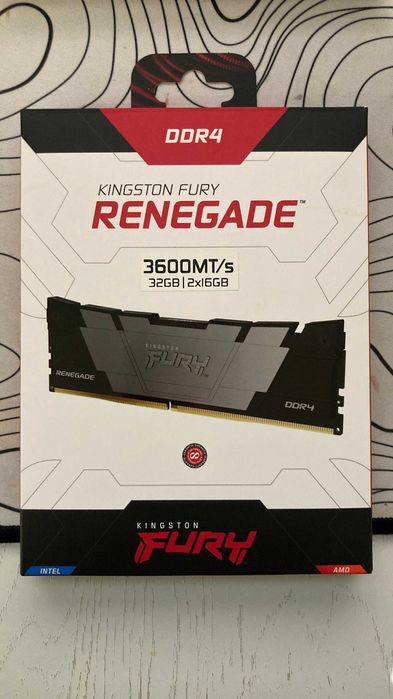 Оперативна памʼять Kingston Fury DDR4-3600 32GB Renegade CL-16