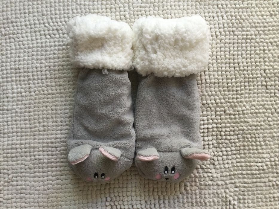 Meias/Pantufas Natura Coelho/Urso