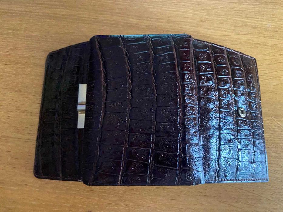 Porta moedas de crocodilo Lacoste