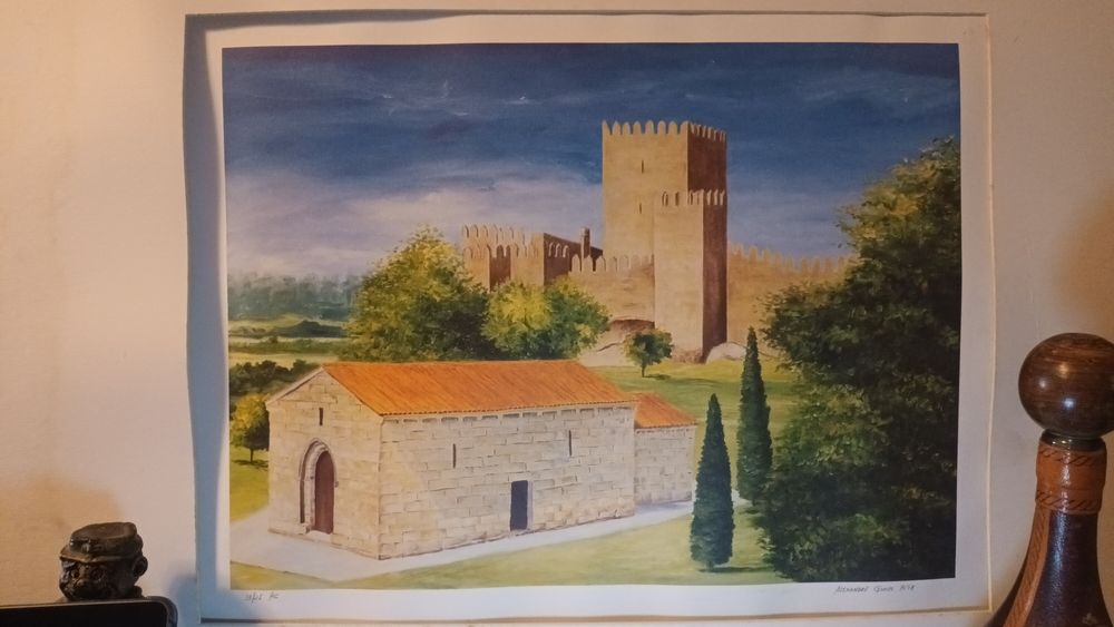 Pintura a óleo de castelo