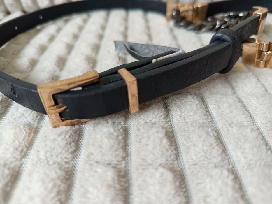 Czarno-złoty designerski pasek by Baczyńska