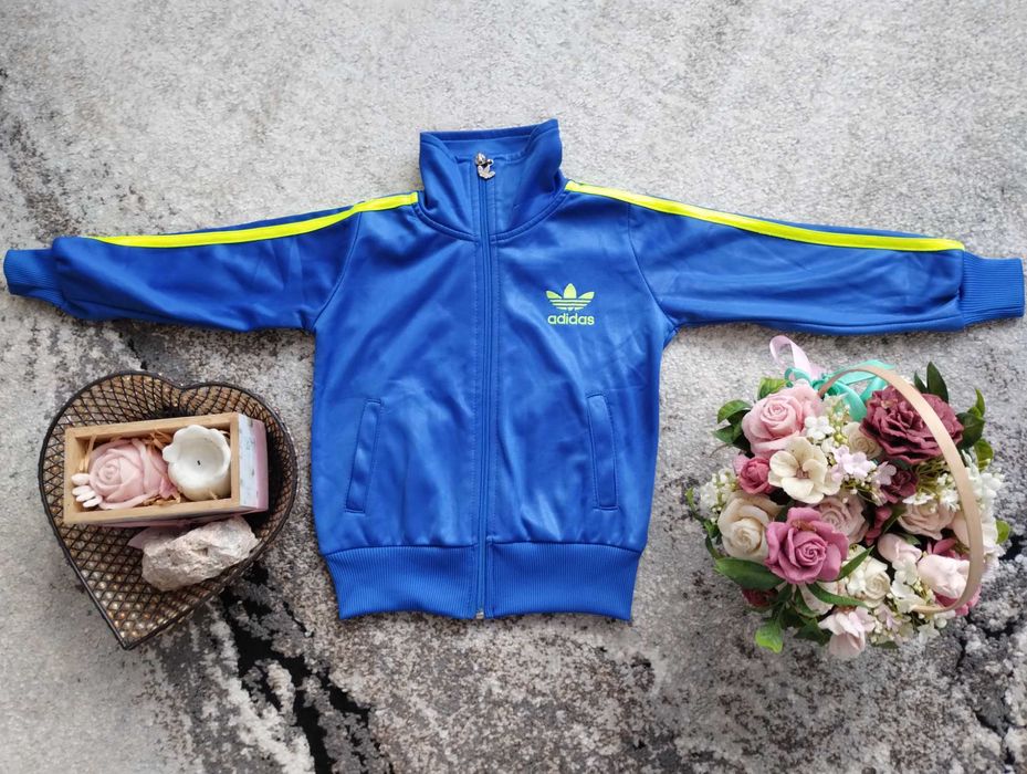 Bluza z kołnierzem adidas 74 80 pasuje na 86 92, 98 i 104