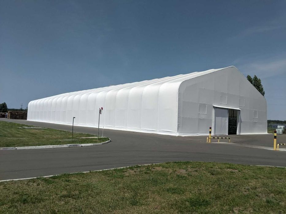 Ангар, каркасно-тентовий, збірно-розбірний, 30х80 м.
