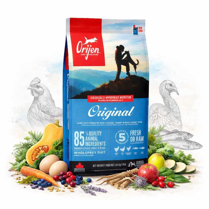 Orijen Original, z drobiem, rybami i jajami ściółkowymi 11,4 kg / darmowa dostawa