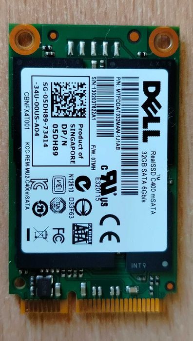 Dell 32gb Laptop SSD Solid State Drive