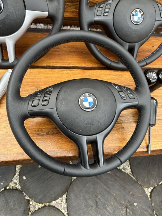 Бмв спорт руль, м ручка мкпп,перешитий в шкіру