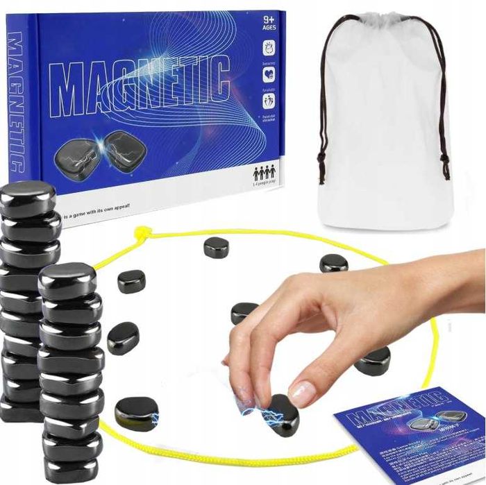 Gra magnetyczne kamienie 30 szt. dla dzieci, magnetyczna w szachy