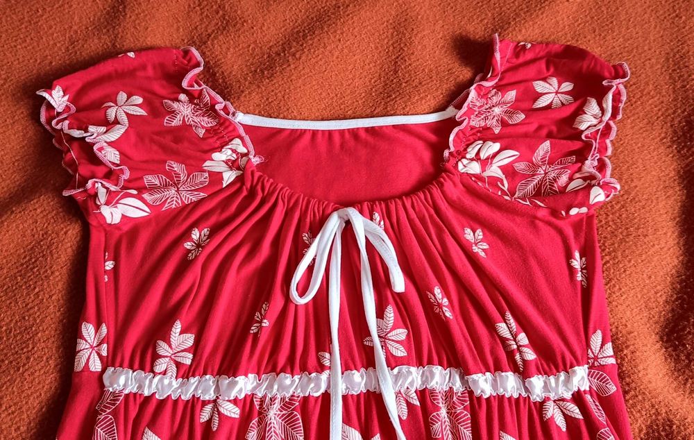 Sukienka mini/tunika M/L czerwony trykot