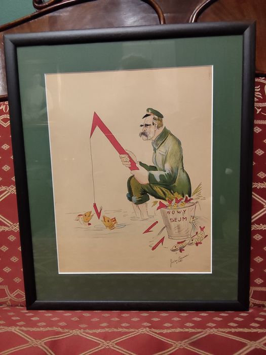 Obraz Gustaw Rogalski 1928, Józef Piłsudski