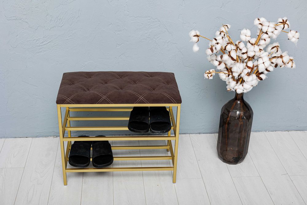 В наличии банкетка для обуви в прихожую, подставка для обуви с полками