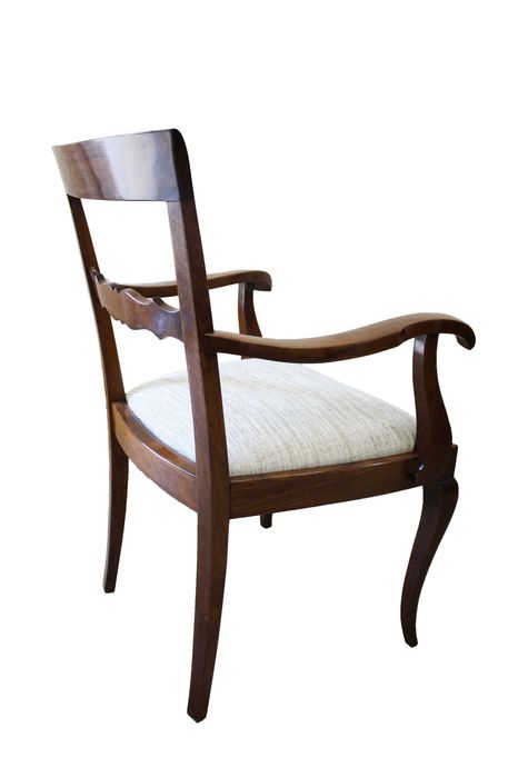 Para pięknych foteli art - deco z litego drewna orzechowego / po renowacji