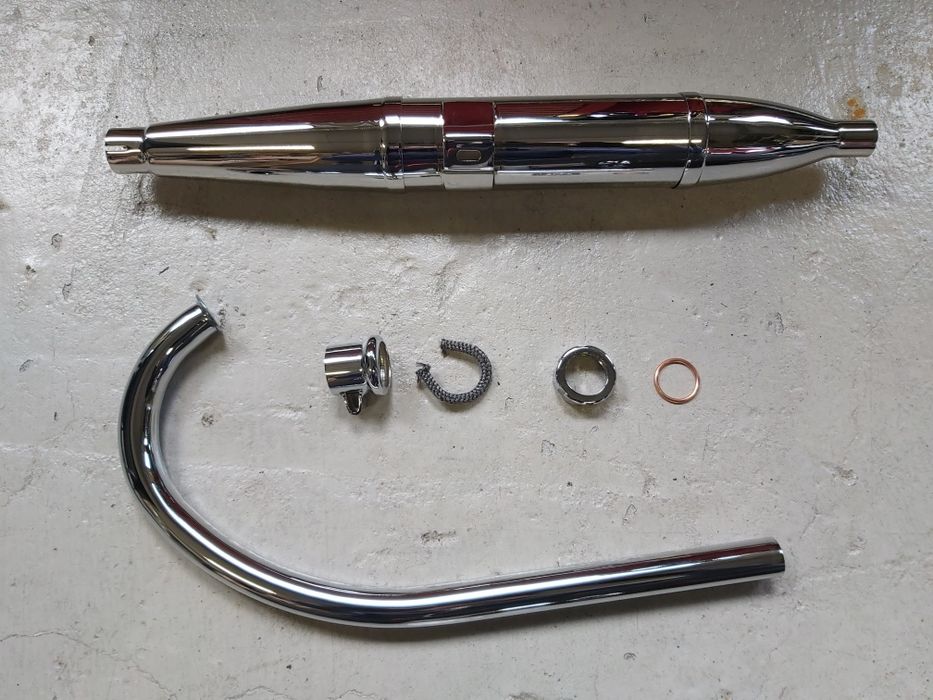 Motorower RYŚ ŻAK Tłumik Kolanko Wydech Komplet NOWY !!