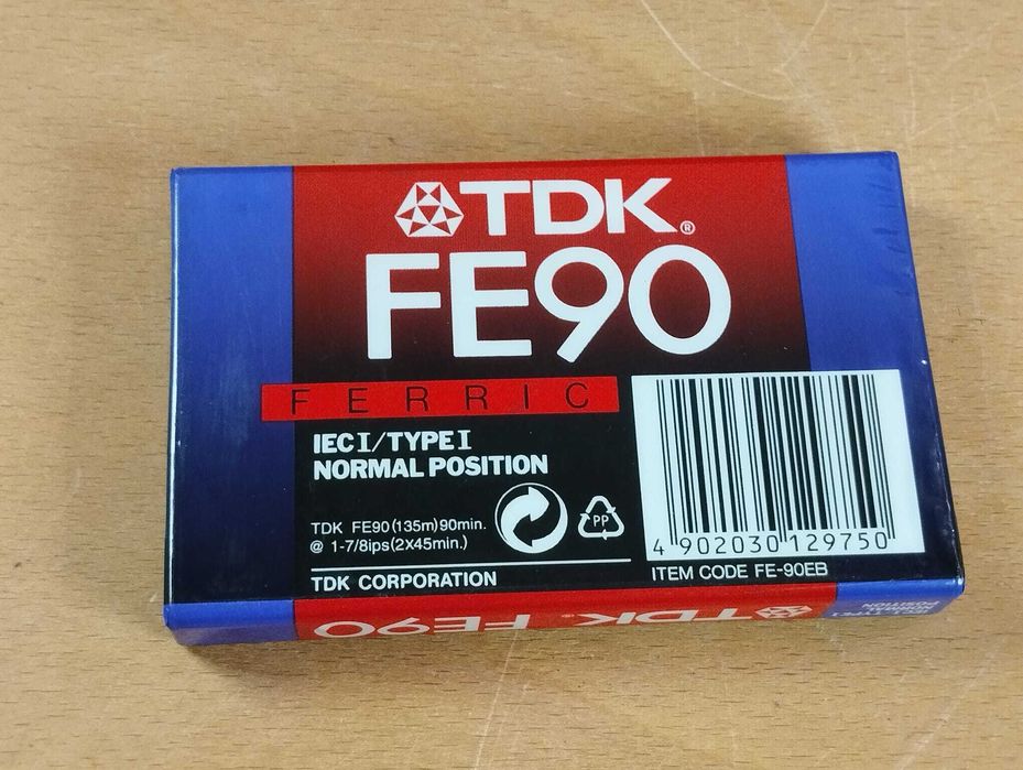 Cassete TDK FE90 Ferric IECI/TYPE 1