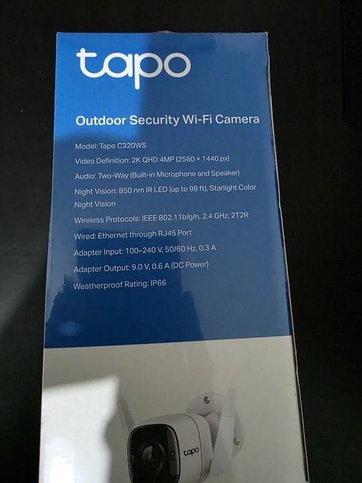 TP-Link Tapo C320WS – Câmara Wi-Fi Exterior 2K QHD (Selada/Nova)