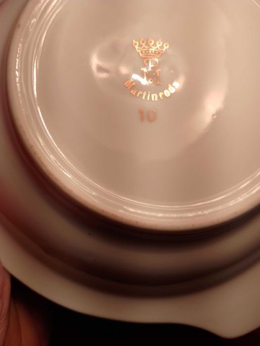 Фарфоровая пепельница ГДР. Цветной хрусталь ГДР