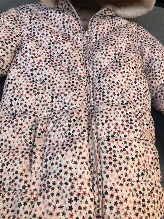 Długa kurtka zimowa pikowana Parka płaszcz Płaszczyk 134